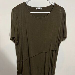 Women’s nursing top size large ekouaer -  hunter green